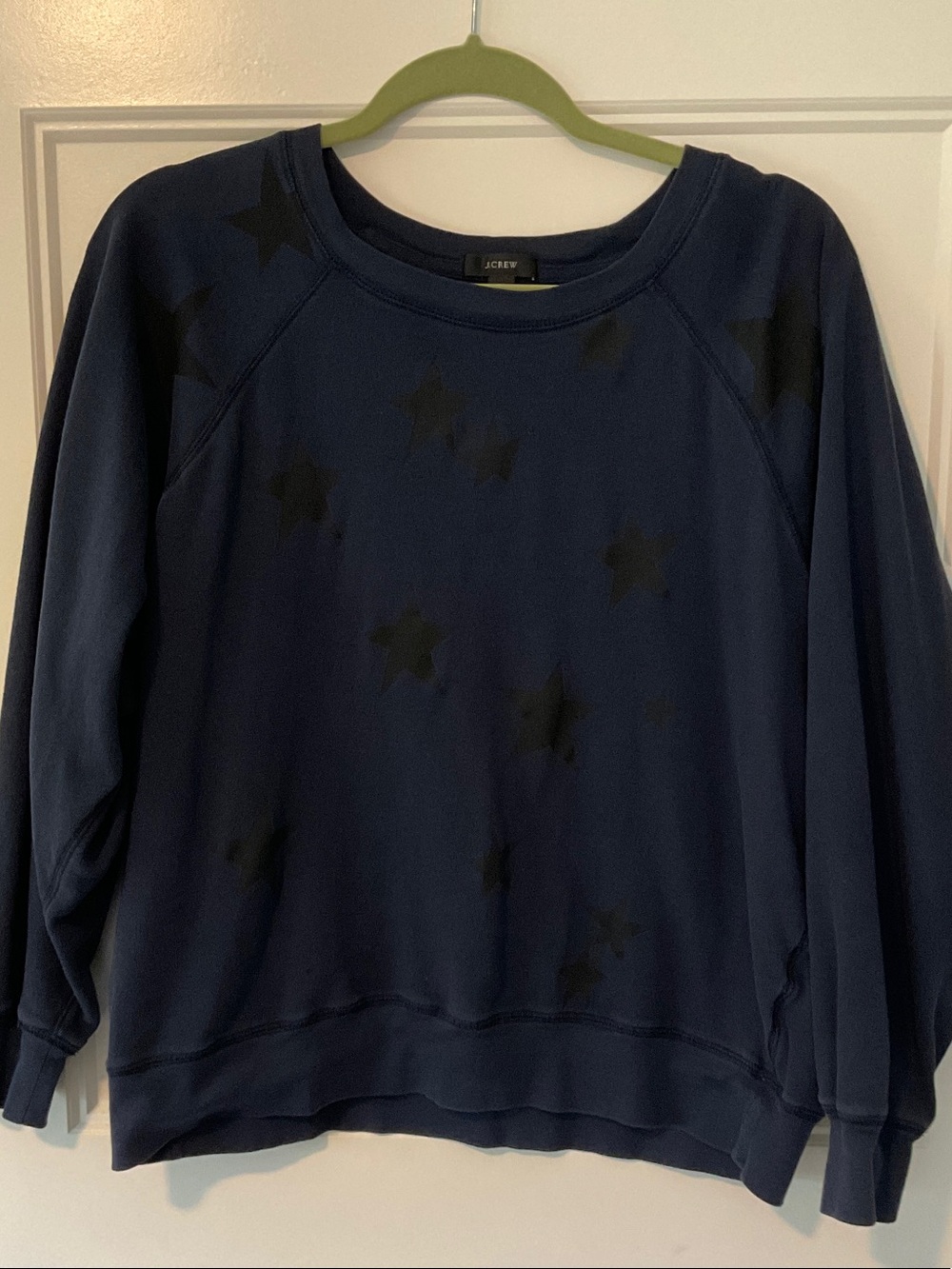 J. Crew Navy Sweatshirt with Black Stars